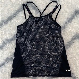 Strappy black tank top